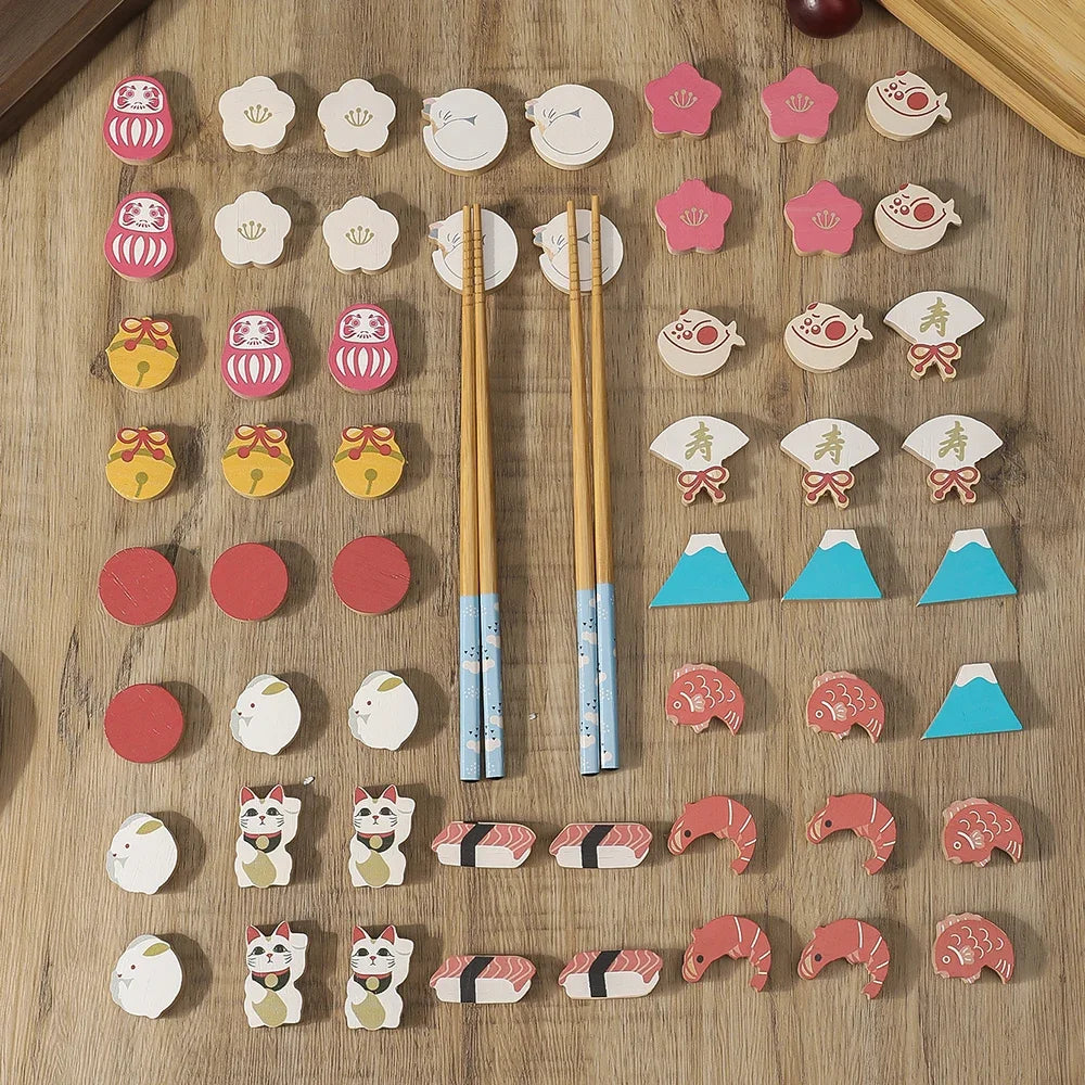 Solid Wood Chopsticks Sushi Wedding Gift Set (2 Pairs)