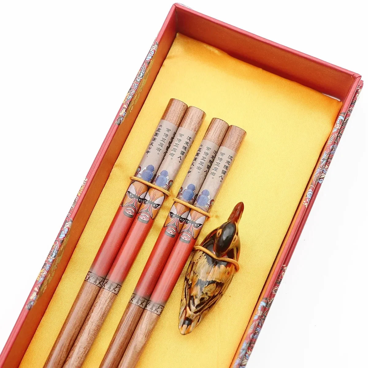 Chinese Dragon and Phoenix Design Chopsticks Set (2 Pairs)