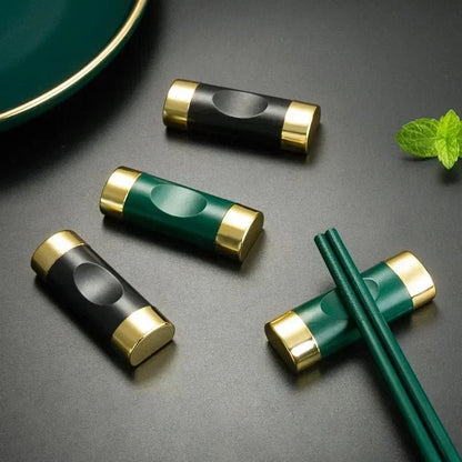 Alloy Chinese Chopsticks Holder (1 PCS) - Aptiaide14:193black gold