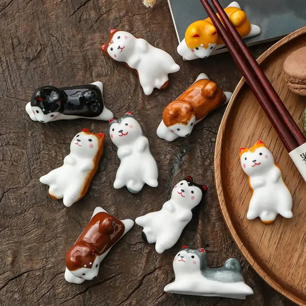 Animal Shape Chopsticks Holder (1/2 PCS) - Aptiaide14:3654582-BK