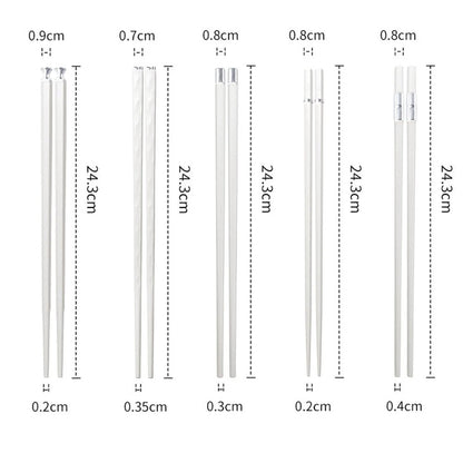 Artistic Chinese Style Alloy Chopsticks (5 Pairs) - Aptiaide14:2000001955 Pairs BlackG Mix