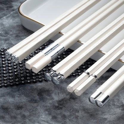 Artistic Chinese Style Alloy Chopsticks (5 Pairs) - Aptiaide14:2000001955 Pairs BlackG Mix