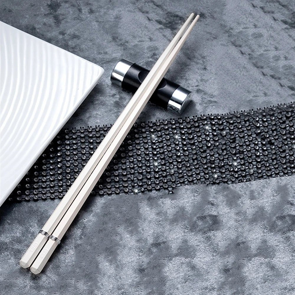 Artistic Chinese Style Alloy Chopsticks (5 Pairs) - Aptiaide14:2000001955 Pairs BlackG Mix