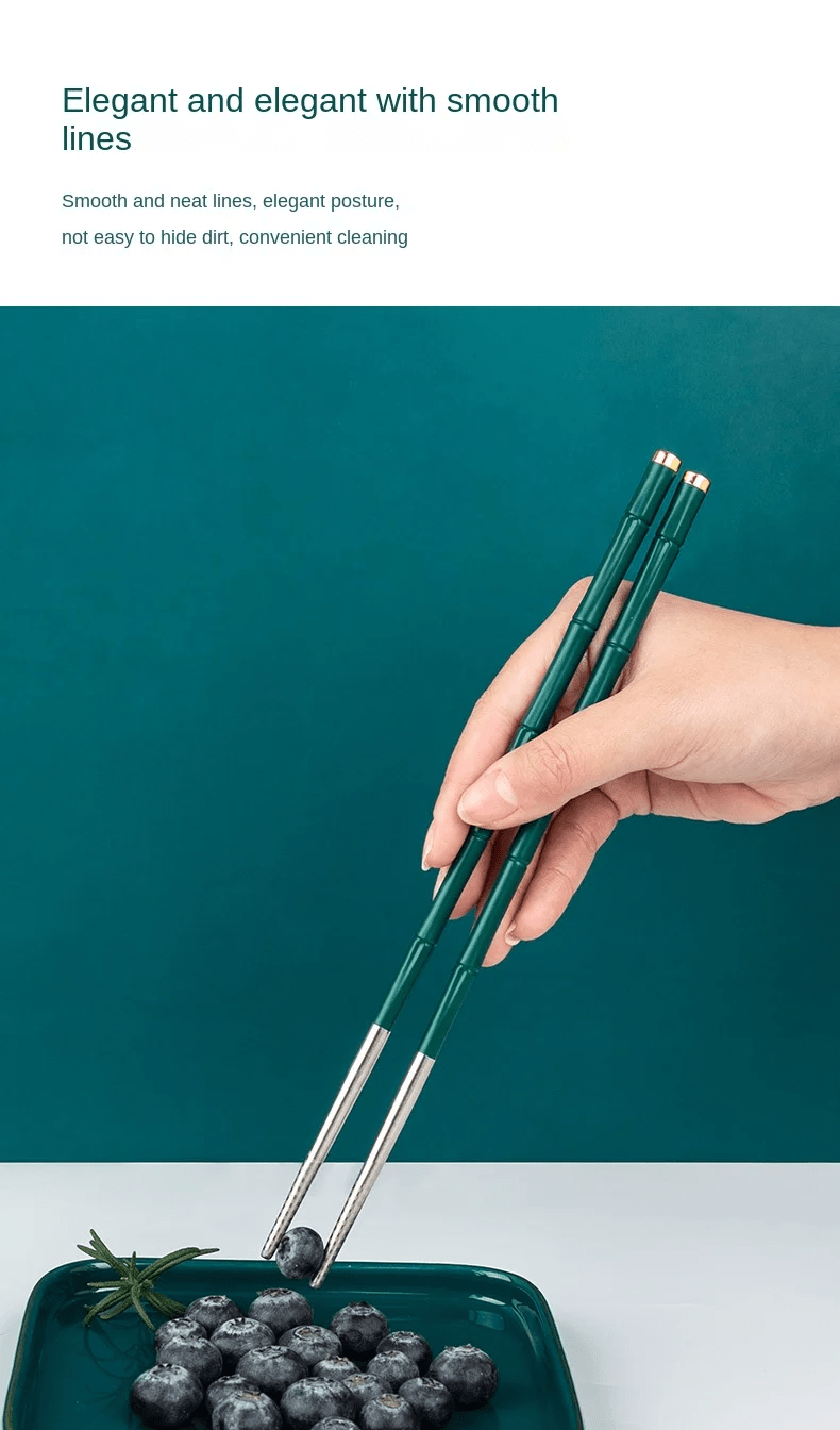 Bamboo Model Fiberglass Alloy Chopsticks Set (10 Pairs) - Aptiaide14:19310 pairs-1