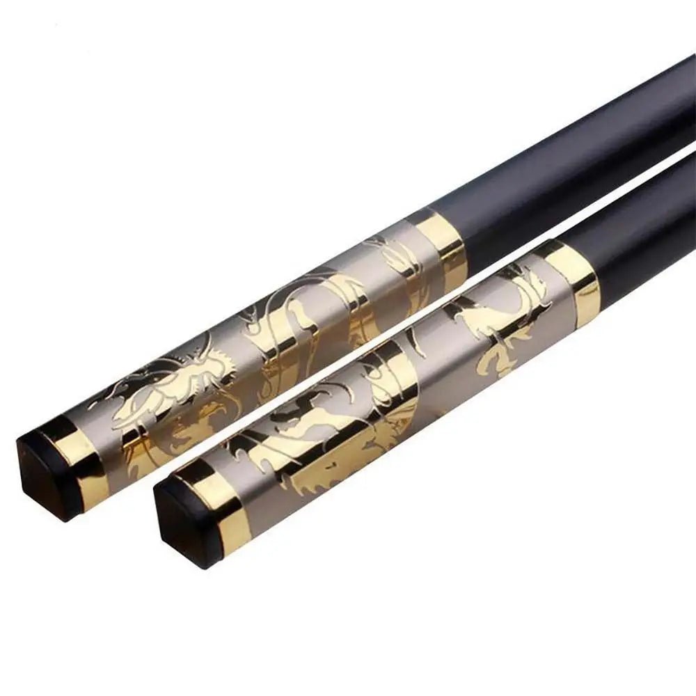 Black Alloy Chinese Tableware Chopsticks (1 Pair) - Aptiaide14:193Gold