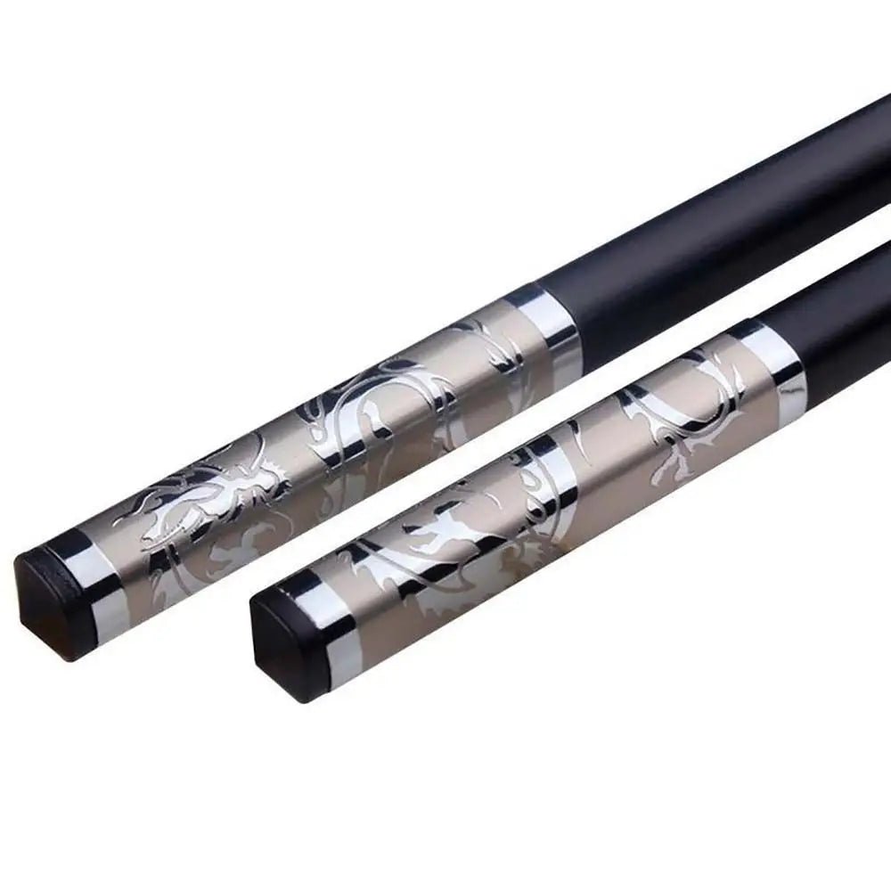 Black Alloy Chinese Tableware Chopsticks (1 Pair) - Aptiaide14:175Silver