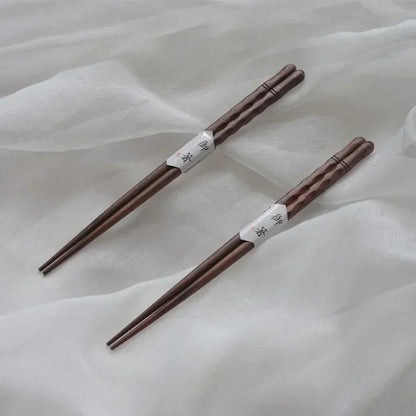 Chinese black walnut tortoise shell tangent wooden chopsticks (2 Pairs) - Aptiaide14:19323cm