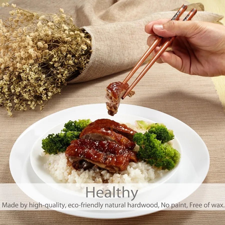 Chinese Dragon and Phoenix Design Chopsticks Set (2 Pairs) - Aptiaide200007763:201336106