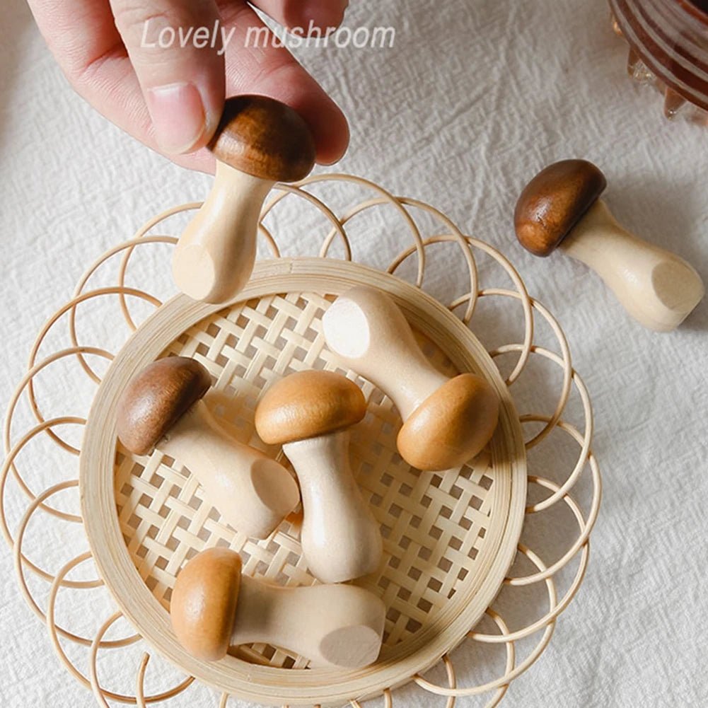 Creative Wooden Mushroom Chopstick Rests (2 PCS) - Aptiaide14:193Mushroom