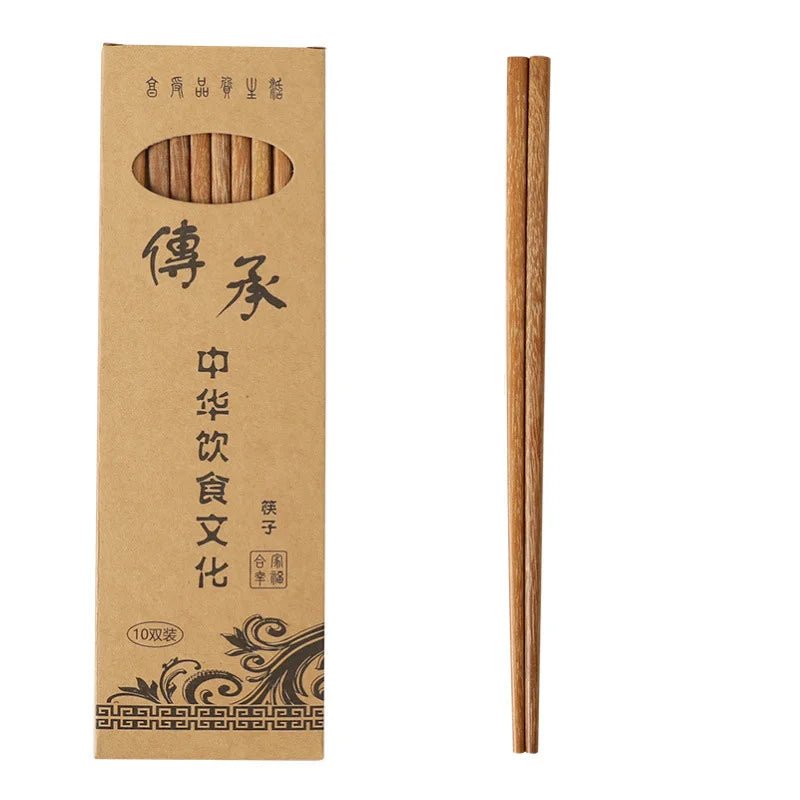 Eco - Friendly Natural Wood Chopsticks (10 Pairs) - Aptiaide14:350850D;200007763:201336100