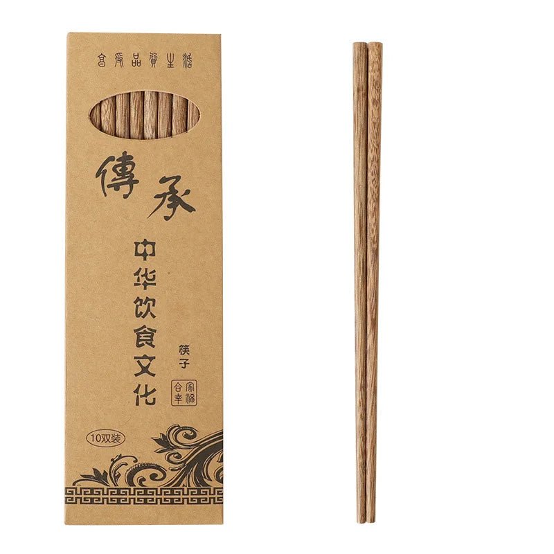 Eco - Friendly Natural Wood Chopsticks (10 Pairs) - Aptiaide14:365458E;200007763:201336100