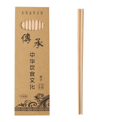 Eco - Friendly Natural Wood Chopsticks (10 Pairs) - Aptiaide14:365458E;200007763:201336100