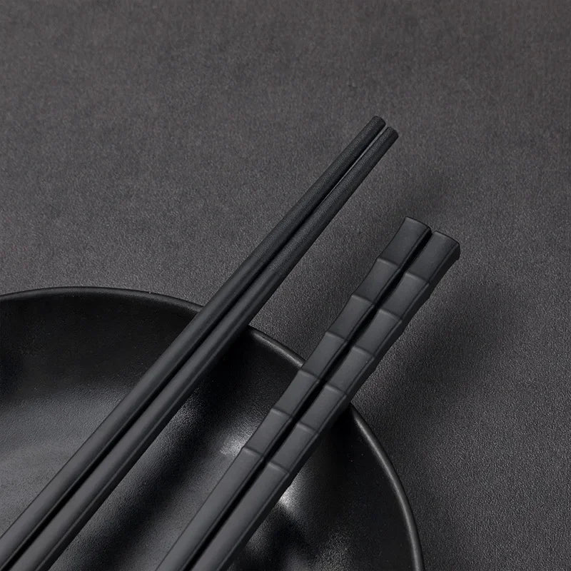 Food Grade High Temperature Alloy Chopsticks (5/10 Pairs) - Aptiaide14:691D-24CM-5 Pair