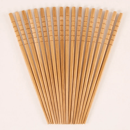 Handmade Carbonized Bamboo Chopsticks (5 Pairs) - Aptiaide14:10Round head