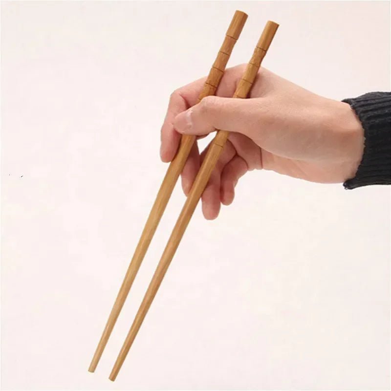 Handmade Carbonized Bamboo Chopsticks (5 Pairs) - Aptiaide14:193Flat head