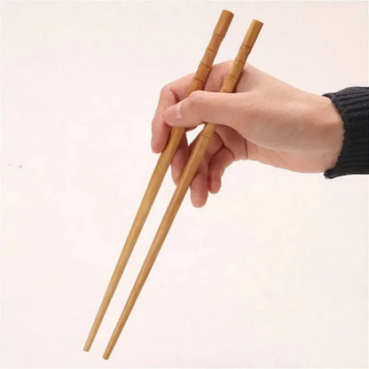 Handmade Carbonized Bamboo Chopsticks (5 Pairs) - Aptiaide14:193Flat head