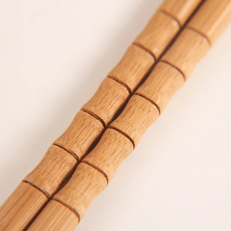 Handmade Carbonized Bamboo Chopsticks (5 Pairs) - Aptiaide14:10Round head