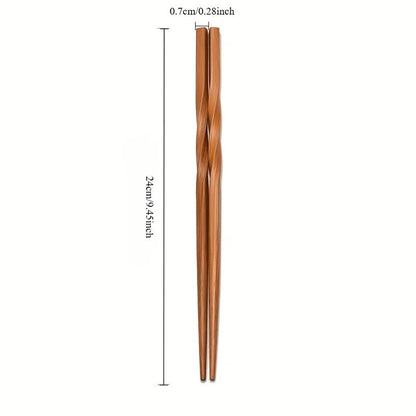 Household Natural Bamboo Chopsticks (5 Pairs) - Aptiaide14:1935Pairs