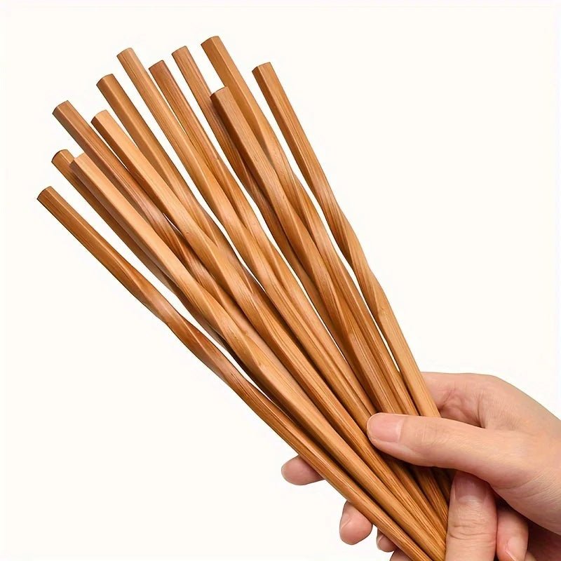 Household Natural Bamboo Chopsticks (5 Pairs) - Aptiaide14:1935Pairs