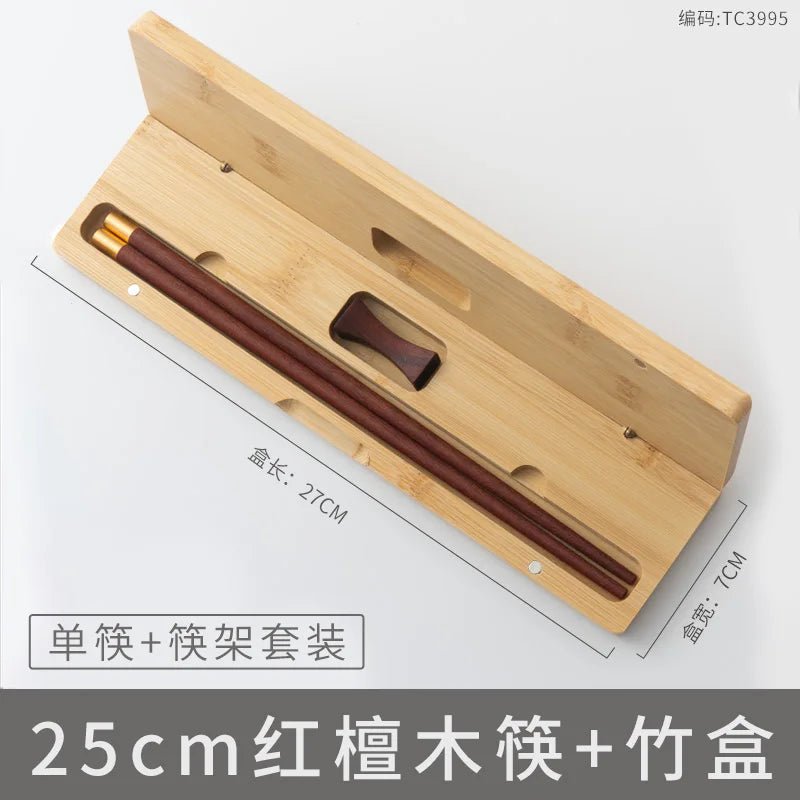 Lacquerless Natural Wooden Chopsticks Gift Set (2/3 PCS) - Aptiaide14:200002984TC3995 3pcs set