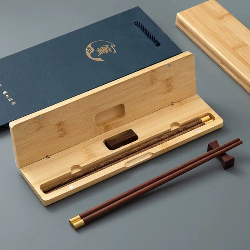 Lacquerless Natural Wooden Chopsticks Gift Set (2/3 PCS) - Aptiaide14:200002984TC3995 3pcs set