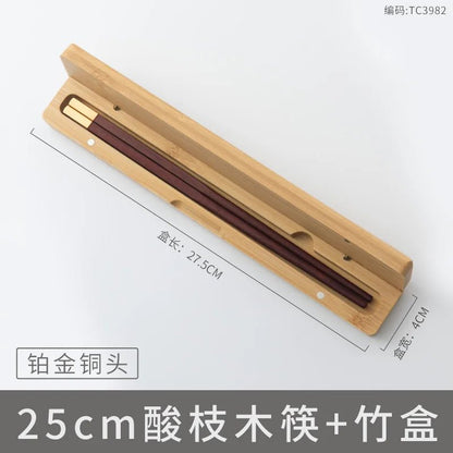 Lacquerless Natural Wooden Chopsticks Gift Set (2/3 PCS) - Aptiaide14:173TC3982 2pcs set