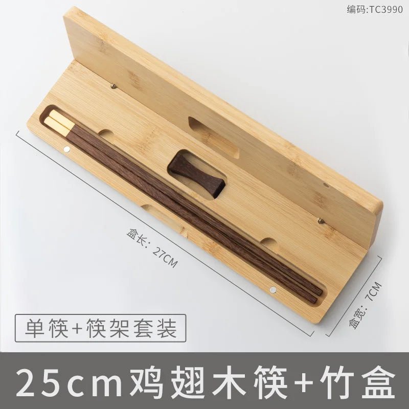 Lacquerless Natural Wooden Chopsticks Gift Set (2/3 PCS) - Aptiaide14:365458TC3990 3pcs set