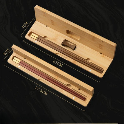 Lacquerless Natural Wooden Chopsticks Gift Set (2/3 PCS) - Aptiaide14:200002984TC3995 3pcs set