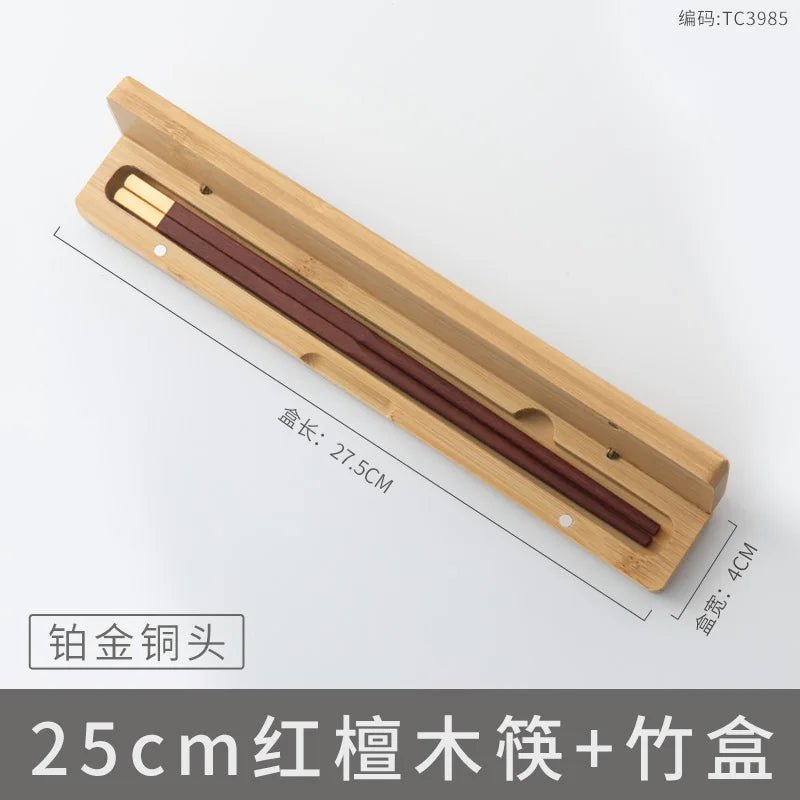 Lacquerless Natural Wooden Chopsticks Gift Set (2/3 PCS) - Aptiaide14:175TC3985 2pcs set