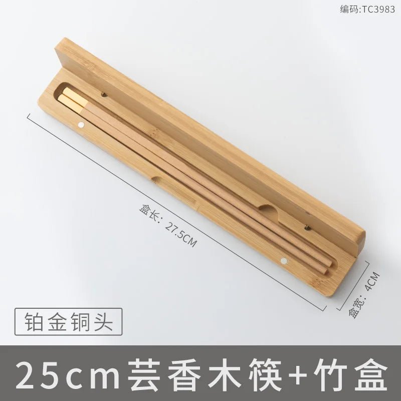 Lacquerless Natural Wooden Chopsticks Gift Set (2/3 PCS) - Aptiaide14:10TC3983 2pcs set