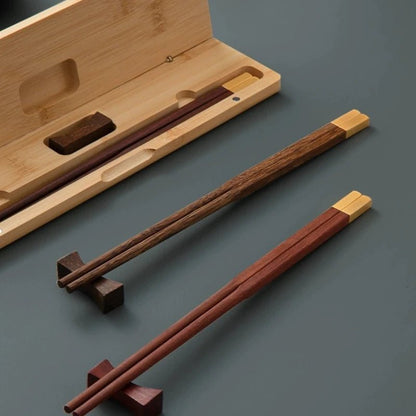 Lacquerless Natural Wooden Chopsticks Gift Set (2/3 PCS) - Aptiaide14:200002984TC3995 3pcs set