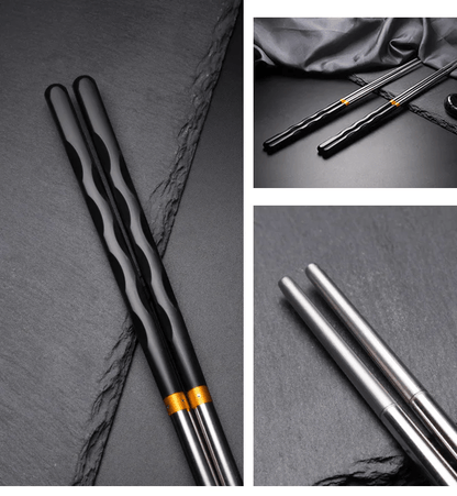Modern Minimalist Metal Chopsticks (1 Pair) - Aptiaide14:1752