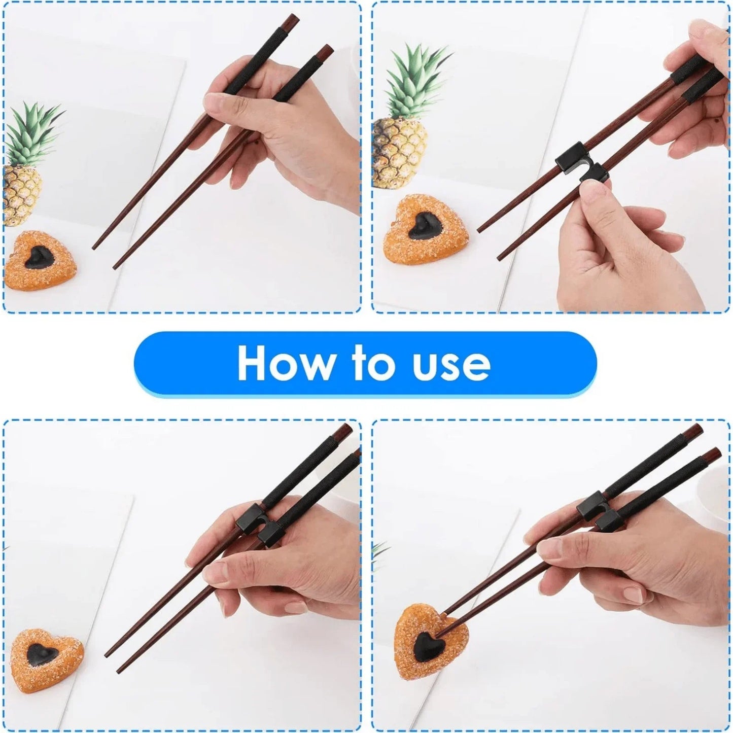 Training Chopstick Helper for Beginners (5 PCS) - Aptiaide14:1052Orange 5 PCS