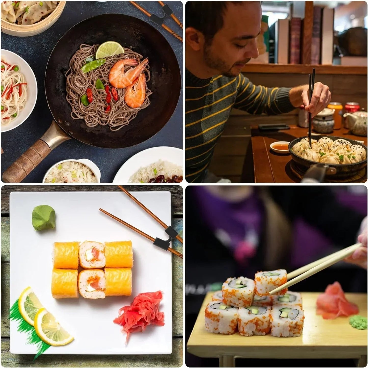 Training Chopstick Helper for Beginners (5 PCS) - Aptiaide14:1052Orange 5 PCS