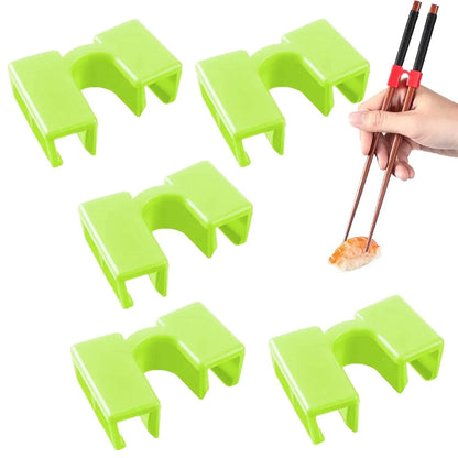 Training Chopstick Helper for Beginners (5 PCS) - Aptiaide14:366Green 5 PCS