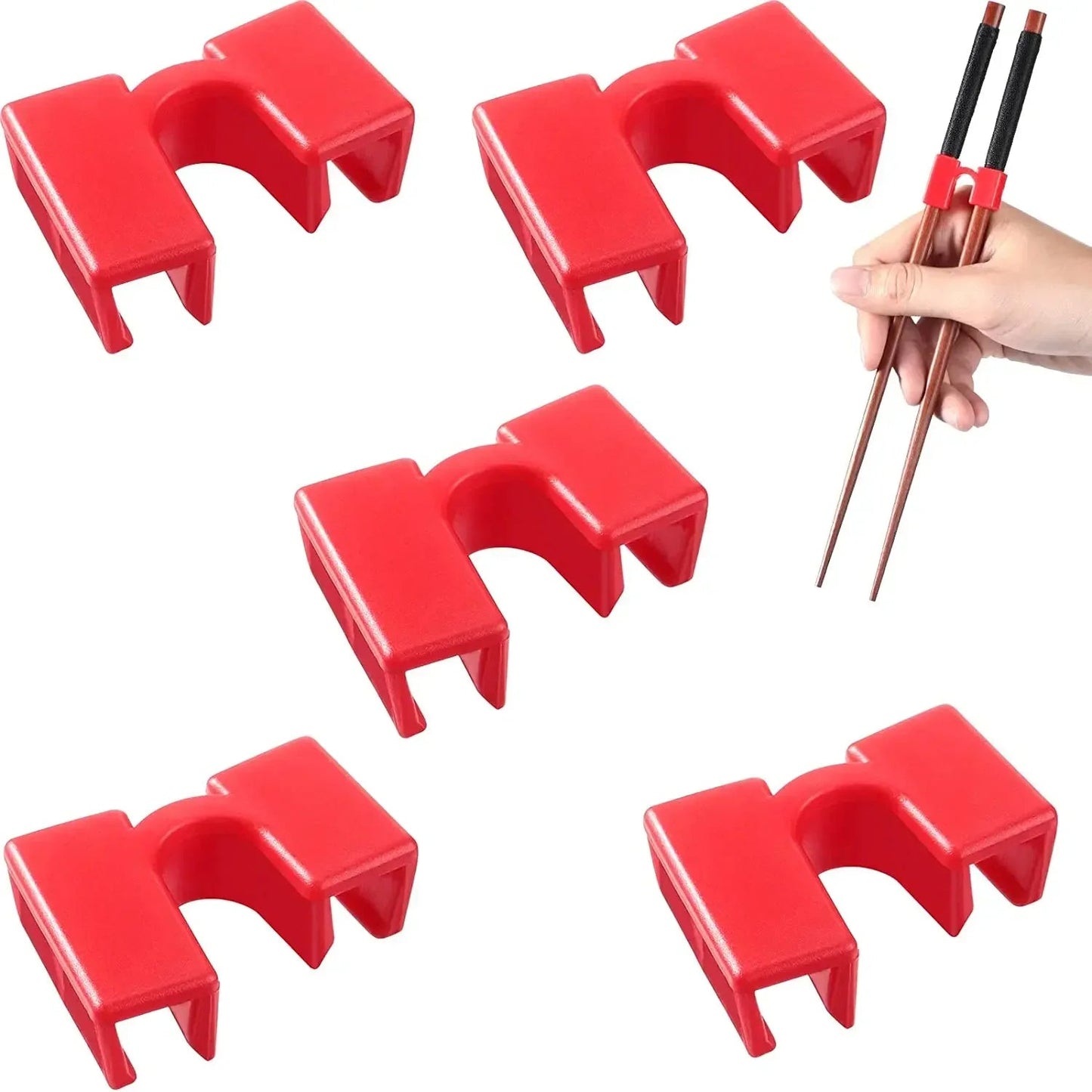 Training Chopstick Helper for Beginners (5 PCS) - Aptiaide14:10Red 5 PCS