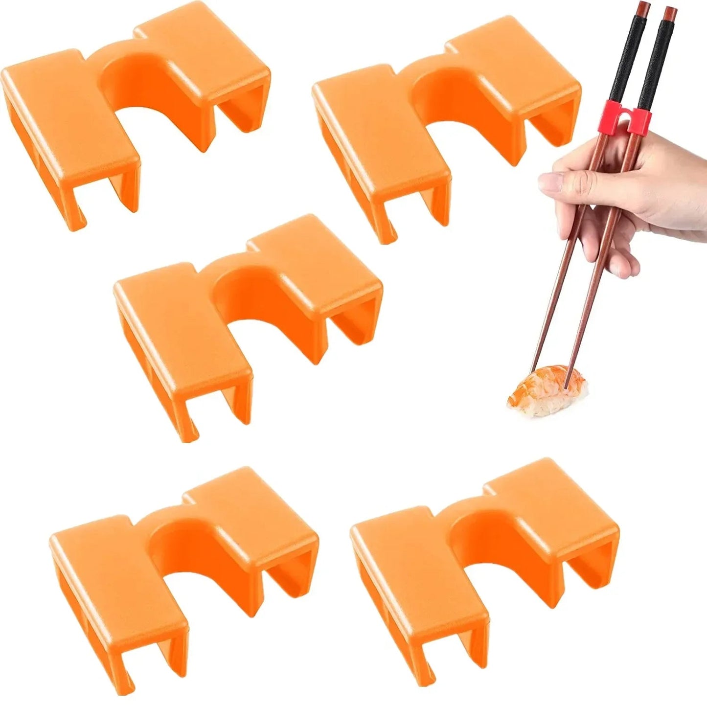 Training Chopstick Helper for Beginners (5 PCS) - Aptiaide14:1052Orange 5 PCS